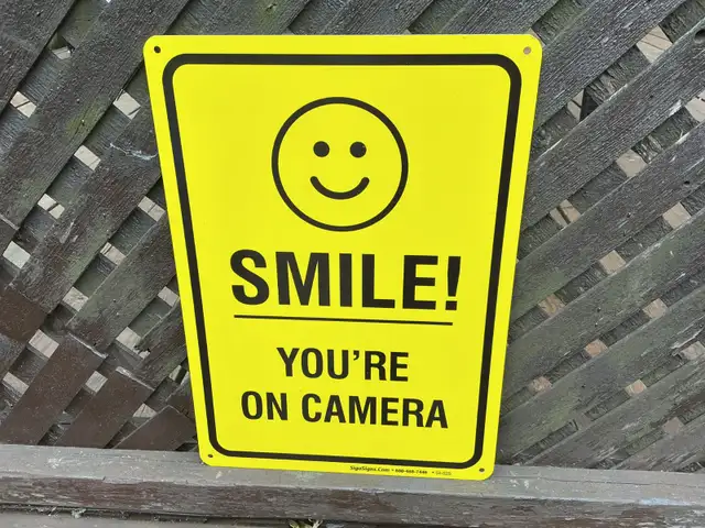‘SMILE YOU’RE ON CAMERA’ Tin Sign !