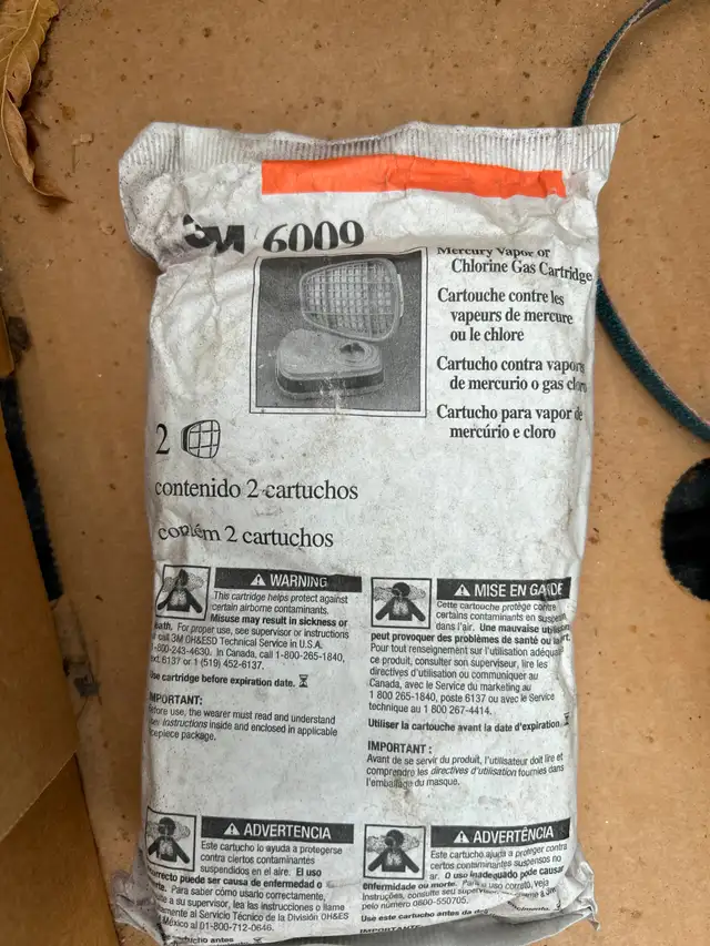 TWO 3M 6009 RESPERATORS FILTERS