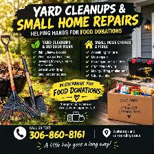 Food donations accepted in exchange for labour