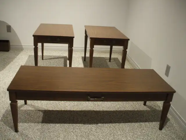 COFFEE TABLE AND END TABLES