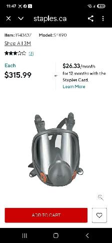 '3M-6800 Series'. Size: Medium. Full Face Respirator. - Photo 6