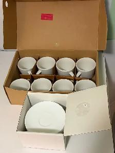 World Porcelana Cups and  Arcorocy Saucers (Set of 8)