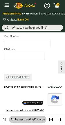 $100 BASS PRO GIFT CARD - Photo 2