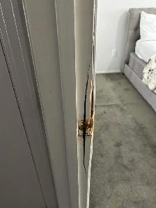 door slab cracked busted. Repair a Cracked entry door or any oth