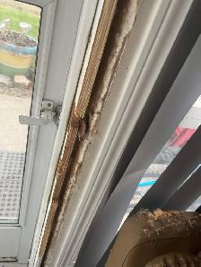 BUSTED DOOR IS NOT CLOSING EASY, dead bolt is stuck. CONTACT US - Photo 7