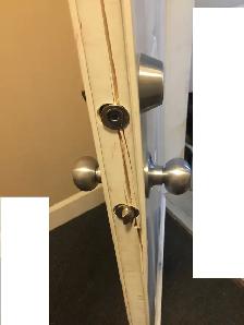 SellingBUSTED DOOR IS NOT CLOSING EASY, dead bolt is stuck. C