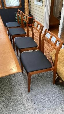 Mid century TEAK TECK Ensemble salle à manger. TRÈS GRANDE table - Photo 7