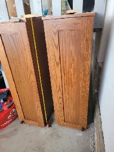 Excellent shape twin solid oak cabinets