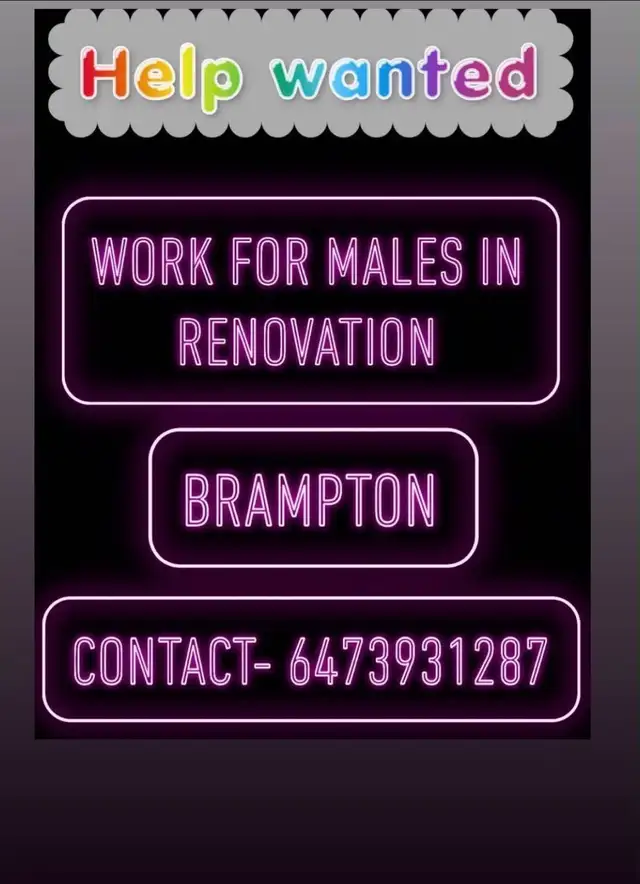 General Labour- Renovation