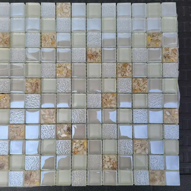 Luxury Glass & Natural Shell Mosaic Tile – Exclusive Design