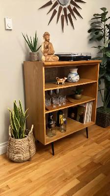 Mid century TEAK TECK. Buffet, vitrine, console disques vinyle, - Photo 3