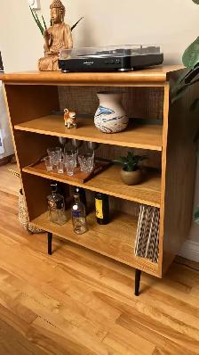 Mid century TEAK TECK. Buffet, vitrine, console disques vinyle, - Photo 9