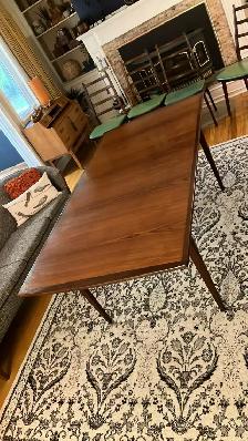 Mid century TEAK TECK Ensemble salle à manger. GRANDE table. Cha - Photo 4