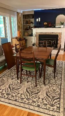 Mid century TEAK TECK Ensemble salle à manger. GRANDE table. Cha - Photo 10