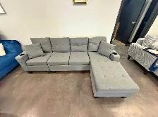 Durable Chenille Corner 4 Seater Sofa - Sale Live