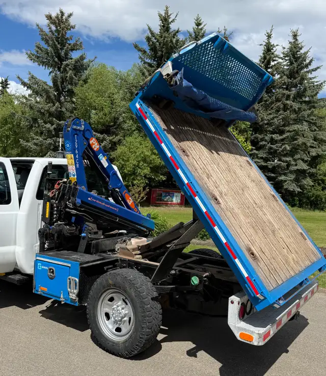2014 FORD F350  DIESEL PM 3023P CRANE/PICKER/TILT DECK