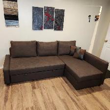 Used (Good Condition) Brown IKEA sofa bed    FREE DELIVERY