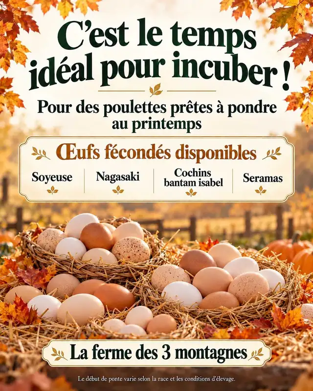 oeufs fécondés/hatching eggs