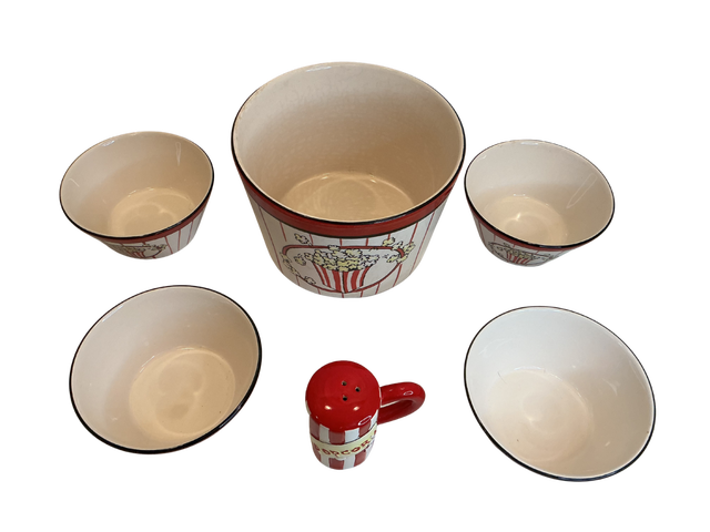 6 pcs. Ceramic Popcorn Serving Set