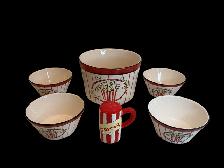 6 pcs. Ceramic Popcorn Serving Set - Photo 2