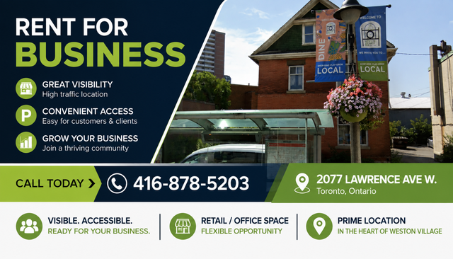 Commercial property for RENT(convenience, restaurant, grocery st