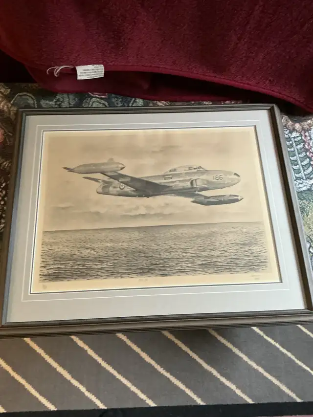 Print of T-33 silver Star aircaft