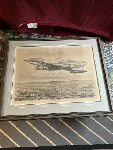 Print of T-33 silver Star aircaft