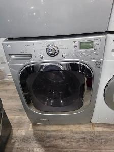 LG Grey Square Door FrontLoad Stackable Washer And Dryer Set - Photo 2