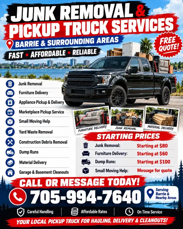Junk Removal | Furniture Delivery |