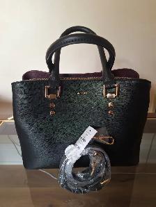 Aldo Legoiri Black and Gold Purse / Bag