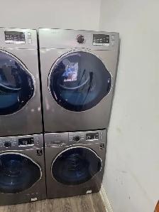 Samsung 24' Grey Front-Load Stackable Washer & Electric Dryer