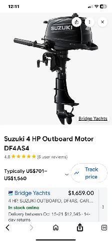 Suzuki 4 stroke 4 horsepower DF4 - Photo 2