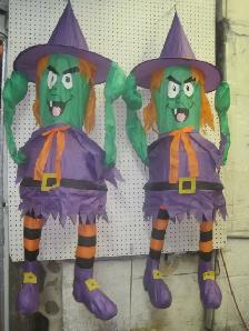 HALLOWEEN 2 GR SORCIERES JUMELLE EN NYLON NEUVE