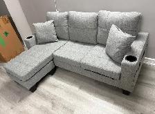 Contemporary Scandi 3 Seater Fabric Sofa - Few Left