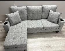 Contemporary Scandi 3 Seater Fabric Sofa - Few Left - Photo 2