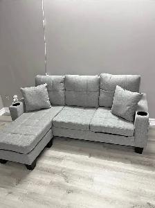 Contemporary Scandi 3 Seater Fabric Sofa - Few Left - Photo 3