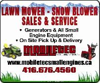 SNOWBLOWER LAWNMOWER REPAIR TORONTO GTA VAUGHAN