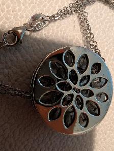 925 Triple Strand Necklace with 925 Starburst Slide Pendant - Photo 2