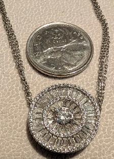 925 Triple Strand Necklace with 925 Starburst Slide Pendant - Photo 3