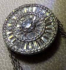 925 Triple Strand Necklace with 925 Starburst Slide Pendant - Photo 5