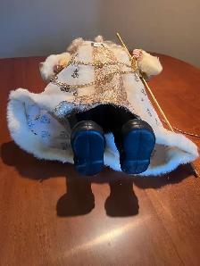 Christmas Santa Elegant Father Time / Father Christmas Figurine - Photo 7