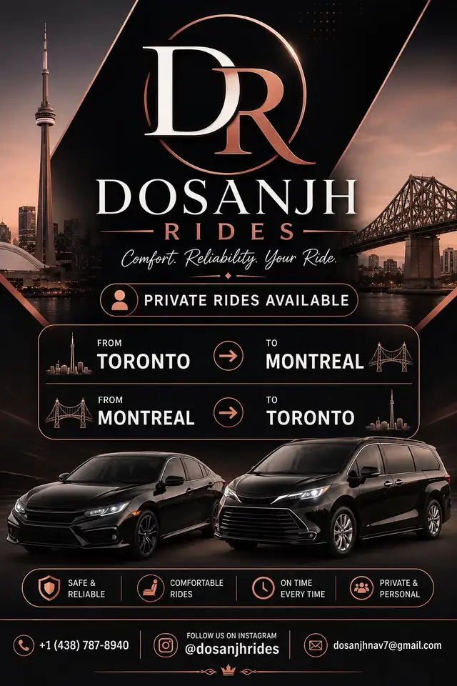 Toronto To Montreal Rideshare
