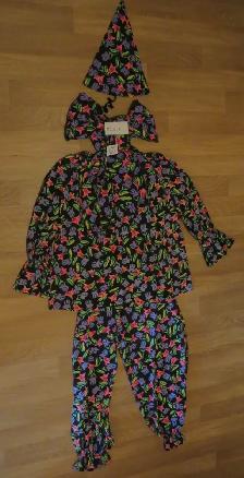 COSTUME HALLOWEEN CLOWN 2 MORC FAIT MAIN PORTE 1 FOIS TB ETAT