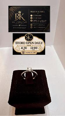 14k White gold with Diamond 0.5 CT