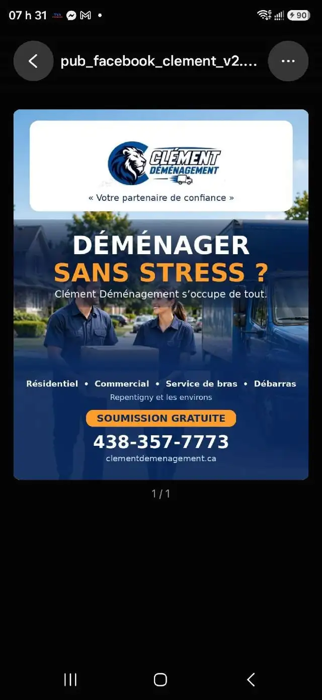 Déménageur disponible cette semaine — Repentigny et environ