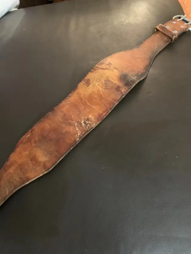 Leather Weight Lifting Belt