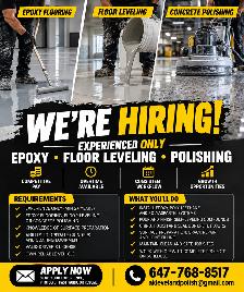 NOW HIRING – EXPERIENCED FLOORING INSTALLERS!