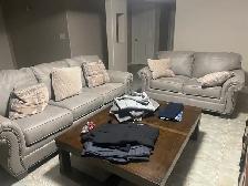 new Leather Sofa Set   table