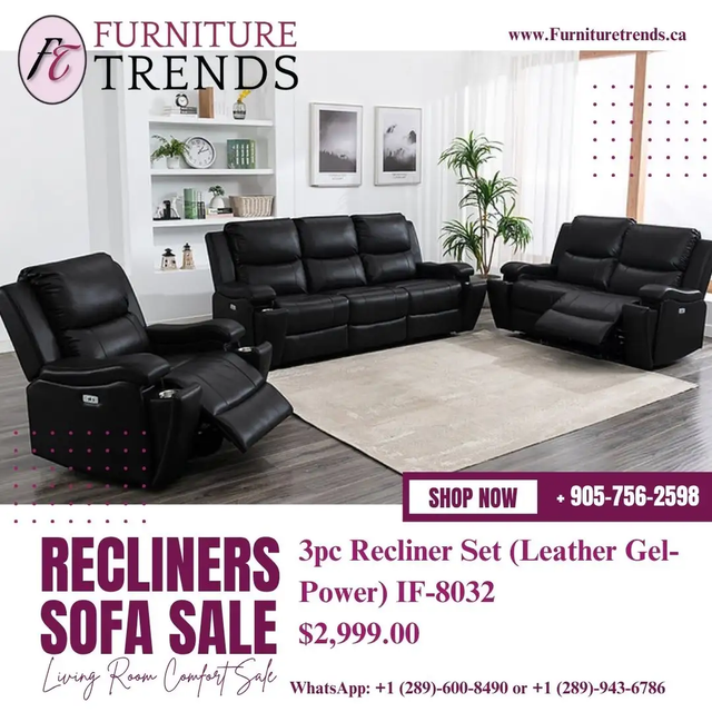 3-Piece Power Recliner Sofa Set