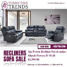 3-Piece Power Recliner Sofa Set - Photo 2